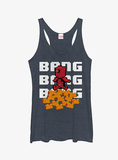 Marvel Deadpool Pixelated Tacos Girls Tank