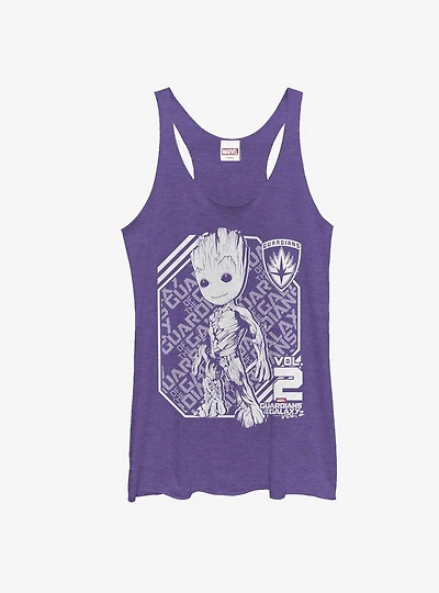 Guardians of The Galaxy Vol. 2 Groot Athletic Girls Tanks
