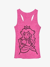 Super Mario Princess Peach Outline Tank