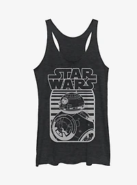 Star Wars BB-8 Stripe Logo Girls Tanks