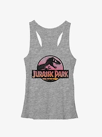 Jurassic Park Grey Sunset Logo Girls Tank Top