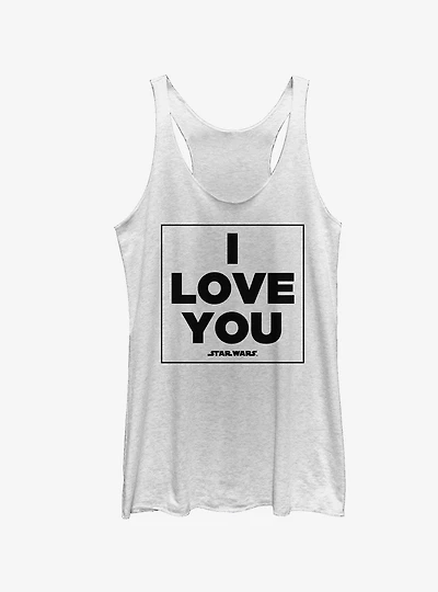 Star Wars Princess Leia I Love You Girls Tanks