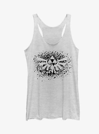 Nintendo Legend of Zelda Triforce Paint Splatter Print Girls Tanks