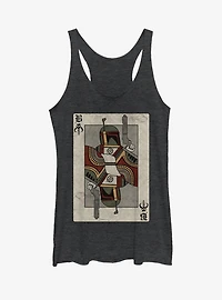 Star Wars Boba Fett Playing Card Girls Tank Top