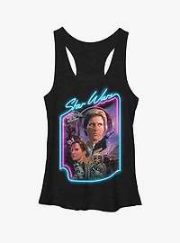 Star Wars Han Solo and Princess Leia Girls Tanks