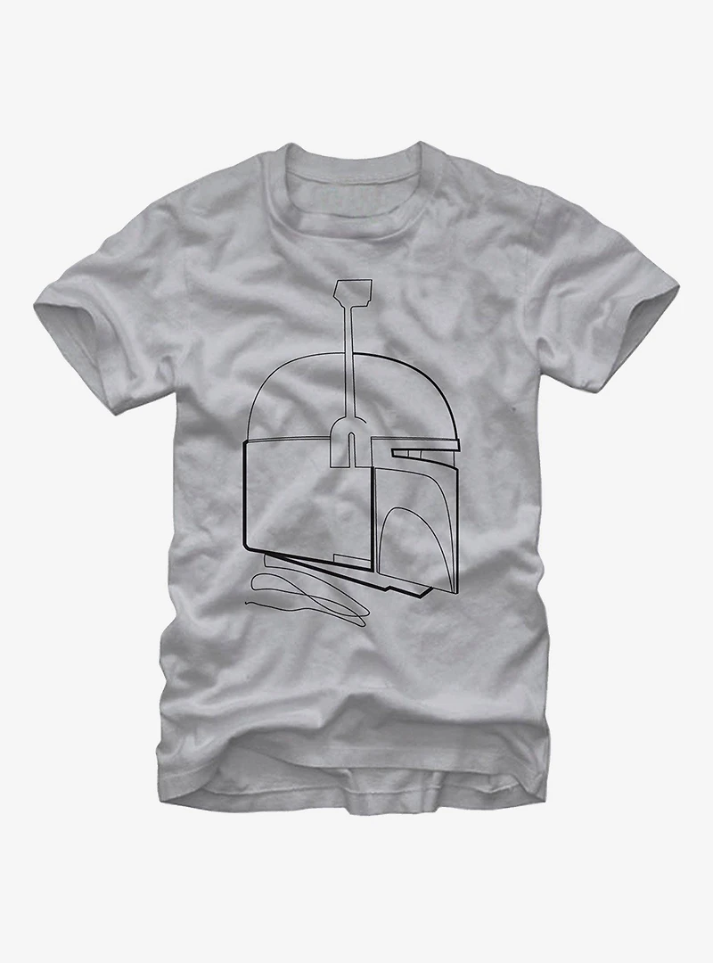 Star Wars Boba Fett Helmet Outline T-Shirt