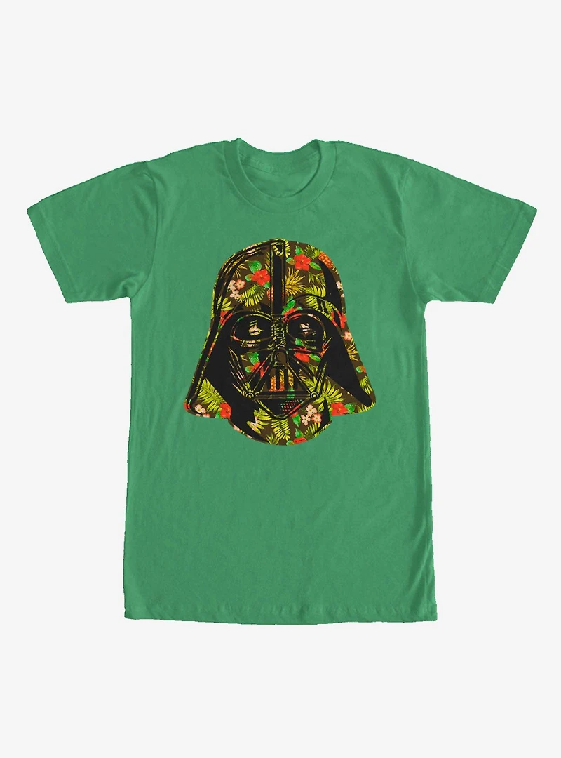 Star Wars Hawaiian Print Darth Vader Helmet T-Shirt