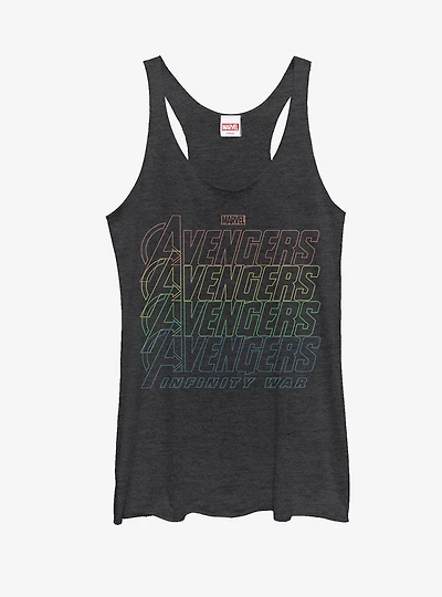 Marvel Avengers: Infinity War Rainbow Logo Womens Tank Top
