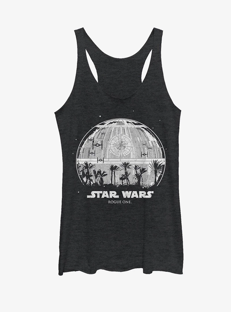 Star Wars Rogue One Death Palm Silhouette Womens Tank Top
