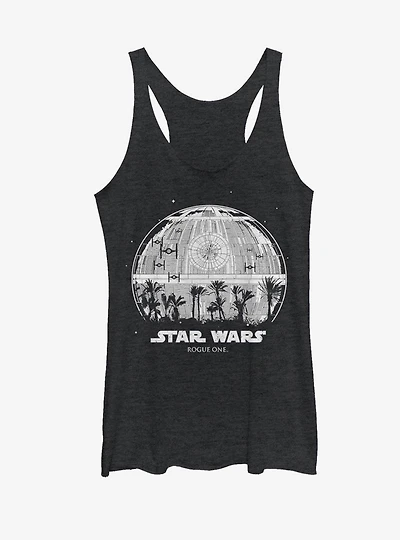 Star Wars Rogue One Death Palm Silhouette Womens Tank Top
