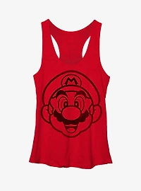 Nintendo Super Mario Bros. Outline Womens Tank Top