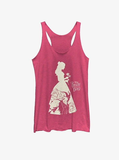 Disney Beauty And Beast Dress Silhouette Womens Tank