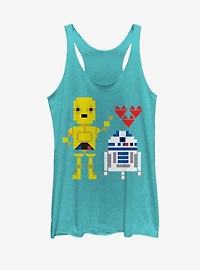 Star Wars Valentine's Day R2-D2 and C-3PO Womens Tank