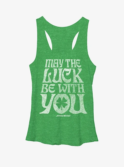 Star Wars St. Patrick's Day May the Luck Be With You Womens Tank