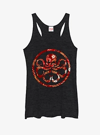 Marvel Hail Hydra Floral Print Logo Womens Tank