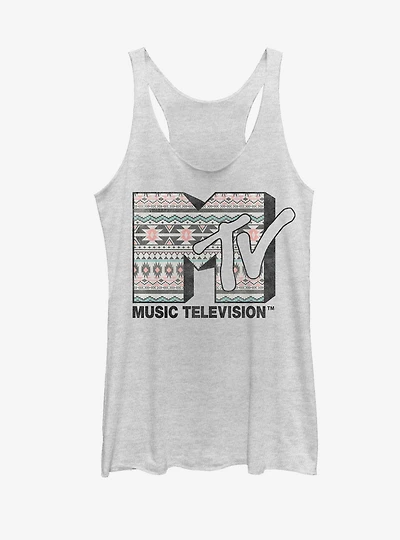 MTV Tribal Print Logo Womens Tank