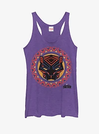 Marvel Black Panther 2018 Mask Pattern Womens Tank