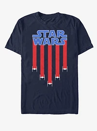 Star Wars Fourth of July TIE Fighter Stripes T-Shirt