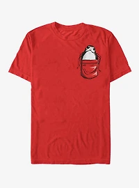Star Wars Porg Faux Pocket Cartoon T-Shirt