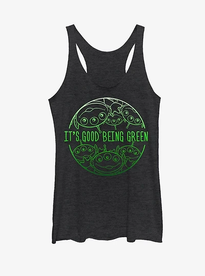 Disney Toy Story Squeeze Aliens Being Green Womens Tank