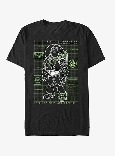 Disney Pixar Toy Story Buzz Lightyear Diagram T-Shirt
