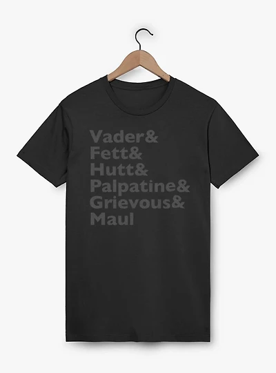 Star Wars Darth Vader and Boba Fett Jabba the Hutt T-Shirt
