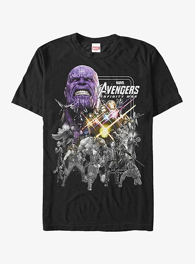 Marvel Avengers: Infinity War Group Grayscale T-Shirt