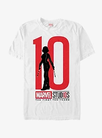Marvel 10 Anniversary Black Widow T-Shirt