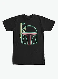 Star Wars Boba Fett Neon Sign Helmet T-Shirt