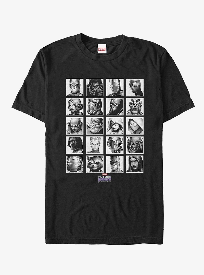 Marvel Future Fight Character Grayscale T-Shirt