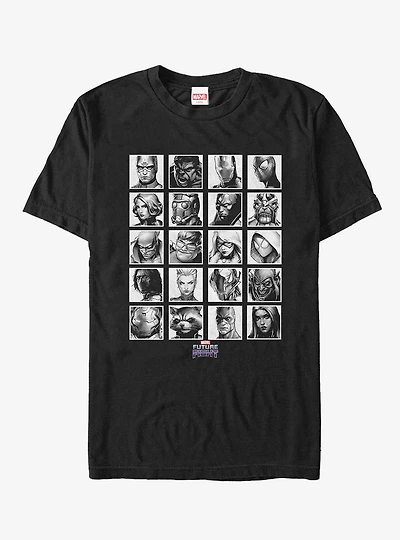 Marvel Future Fight Character Grayscale T-Shirt