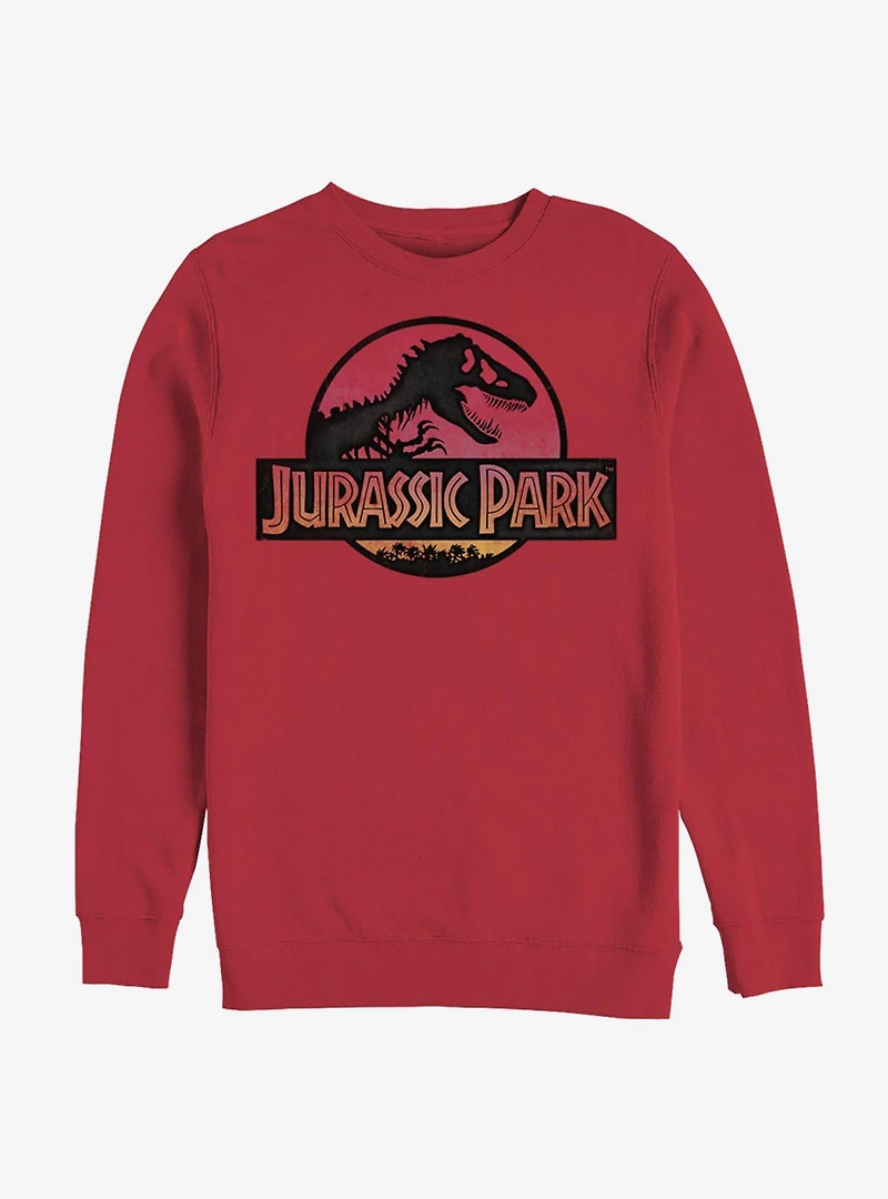 Jurassic Park Safari Logo Red Sweatshirt