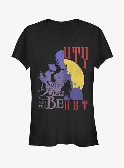 Disney Beauty And The Beast Split Image Girls T-Shirt