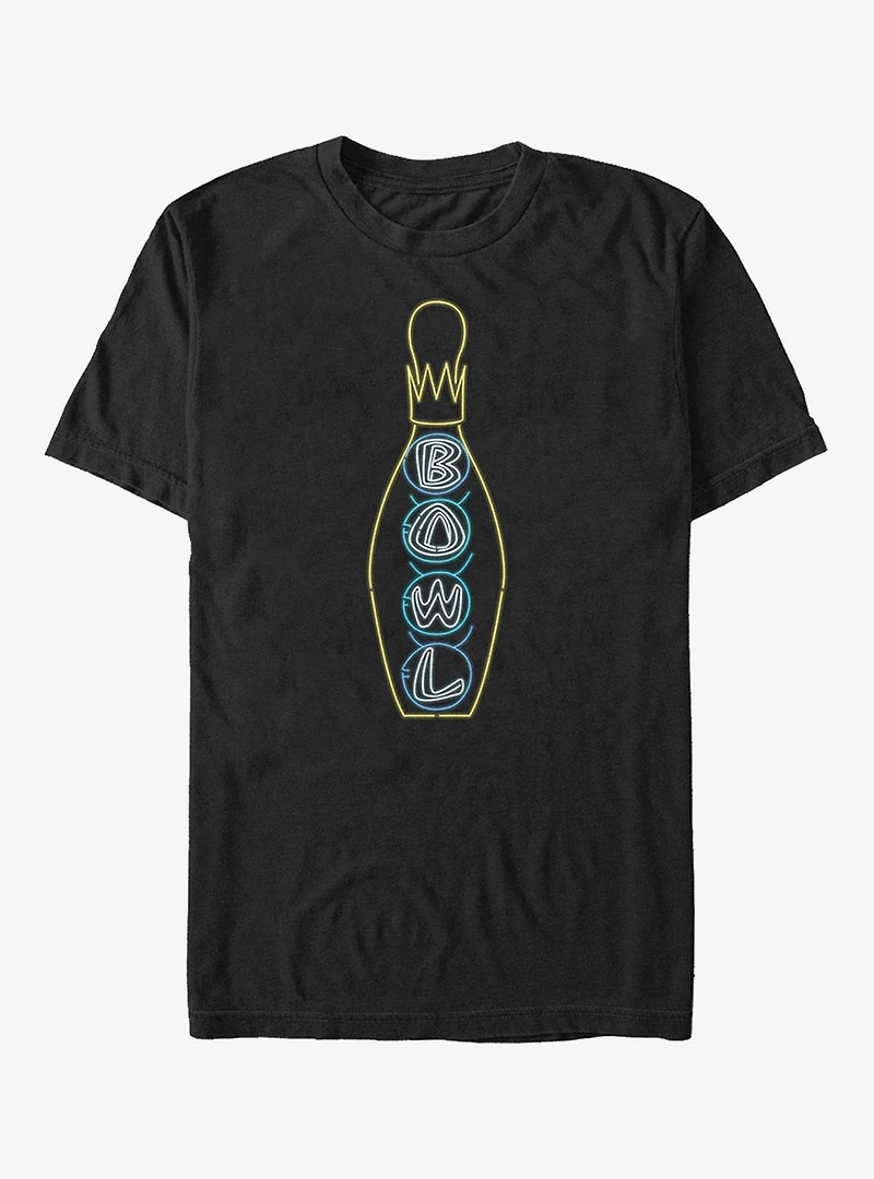Bowling Neon Light Print T-Shirt