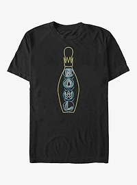 Bowling Neon Light Print T-Shirt