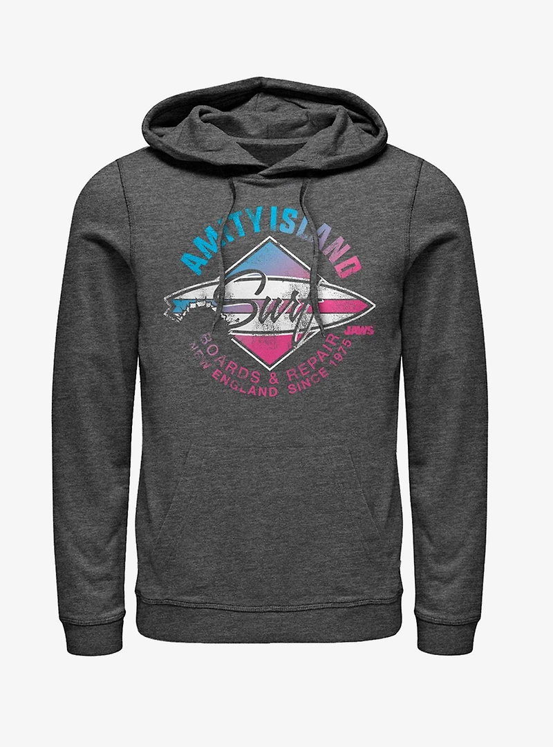 Jaws Amity Island Surfboard Repair Hoodie