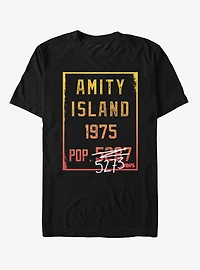 Jaws Amity Island Population T-Shirt