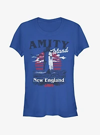 Jaws Amity Island Tourist Lighthouse Girls T-Shirt