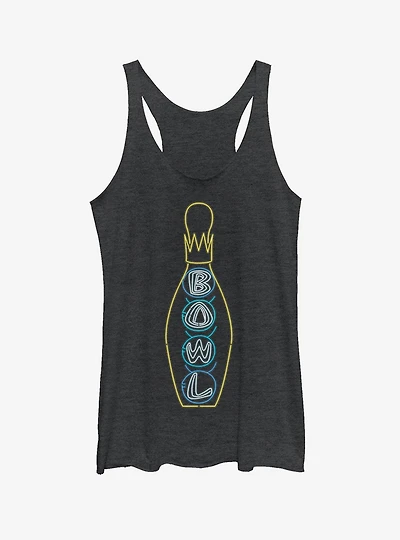 Bowling Neon Light Print Girls Tank