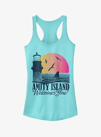 Jaws Amity Island Tourist Welcome Girls Tank