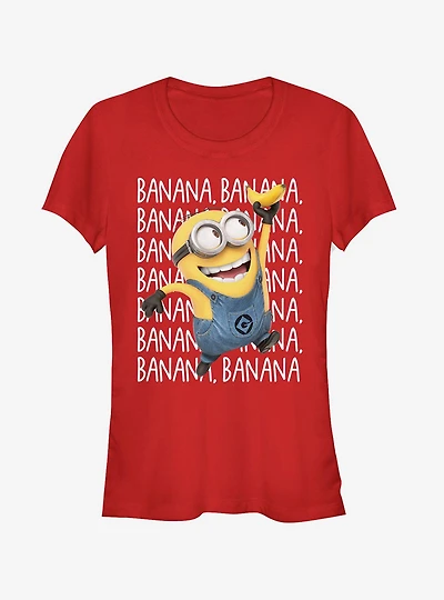 Minions Banana Repeat Girls T-Shirt