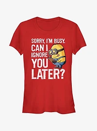Minion Ignore You Later Girls T-Shirt