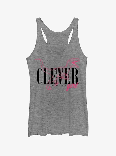Clever Girl Raptor Outline Girls Tank