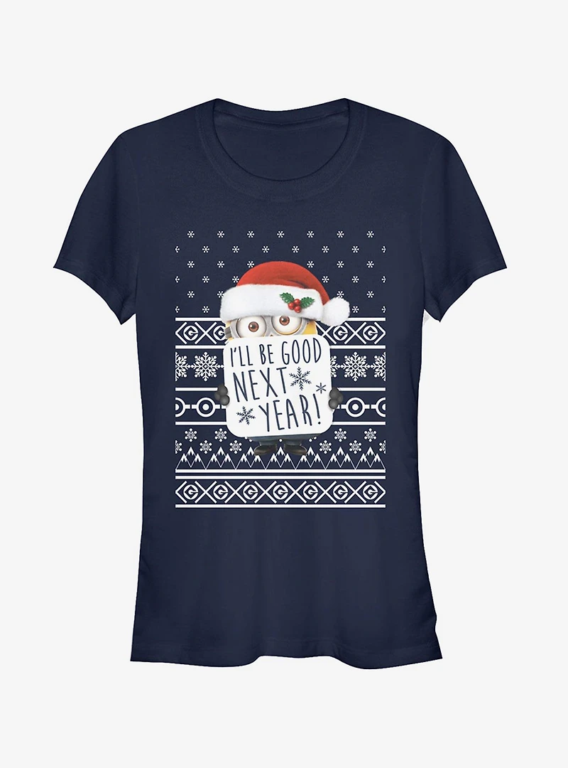 Christmas Good Minion Girls T-Shirt