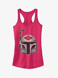 Rose Sugar Skull Boba Fett Girls Tank