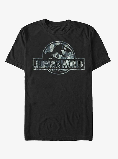 Grayscale Tropical T. Rex Logo T-Shirt