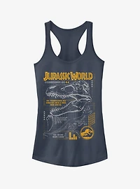Jurassic World Fallen Kingdom T.Rex Scary Facts Girls Tank
