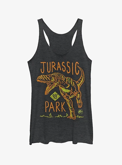 T. Rex Crayon Print Girls Tank