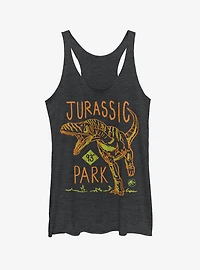 T. Rex Crayon Print Girls Tank