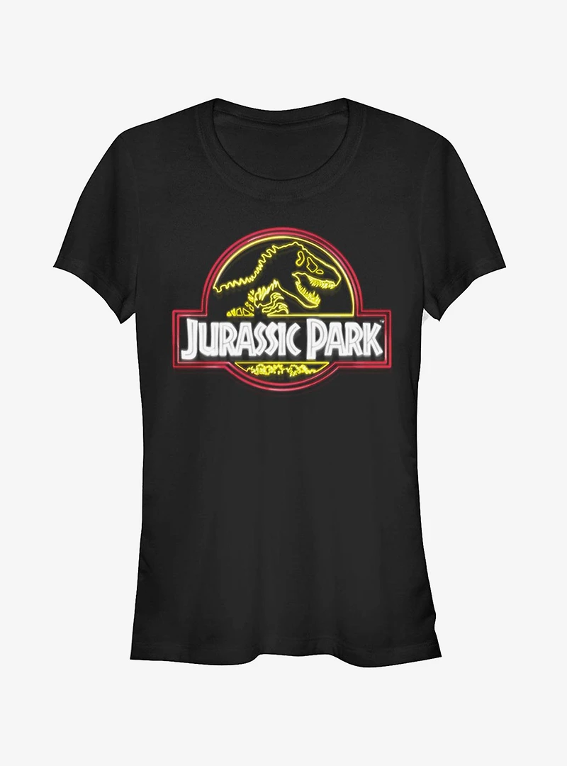 Neon T Rex Logo Girls T-Shirt